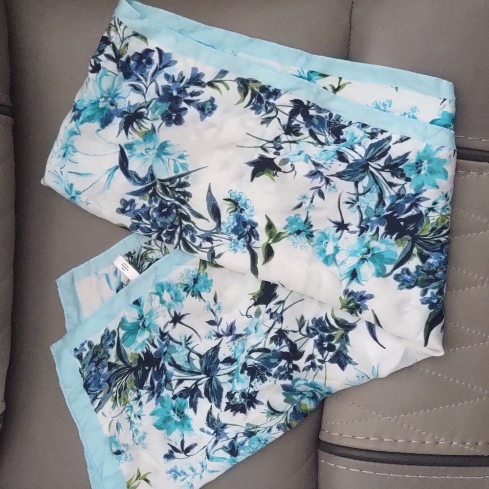 Vintage Viyella Floral Silk Scarf (59" x 16")